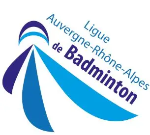 Logo rond bleu de la Ligue Auvergne-Rhône-Alpes de Badminton