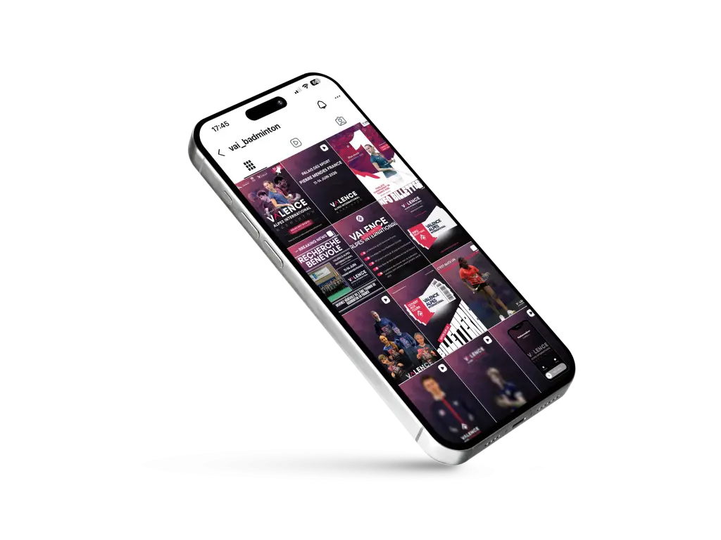 Compte Instagram et contenus du Valence Alpes International